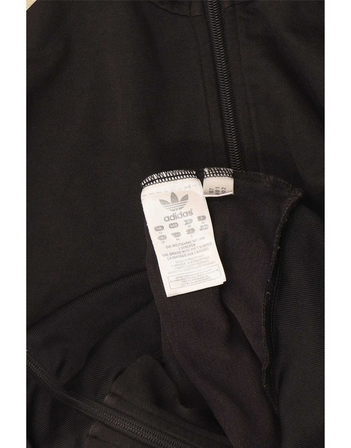Γυναικεία αθλητική φόρμα Adidas Top Jacket UK 12 μεσαίο μαύρο βαμβακερό