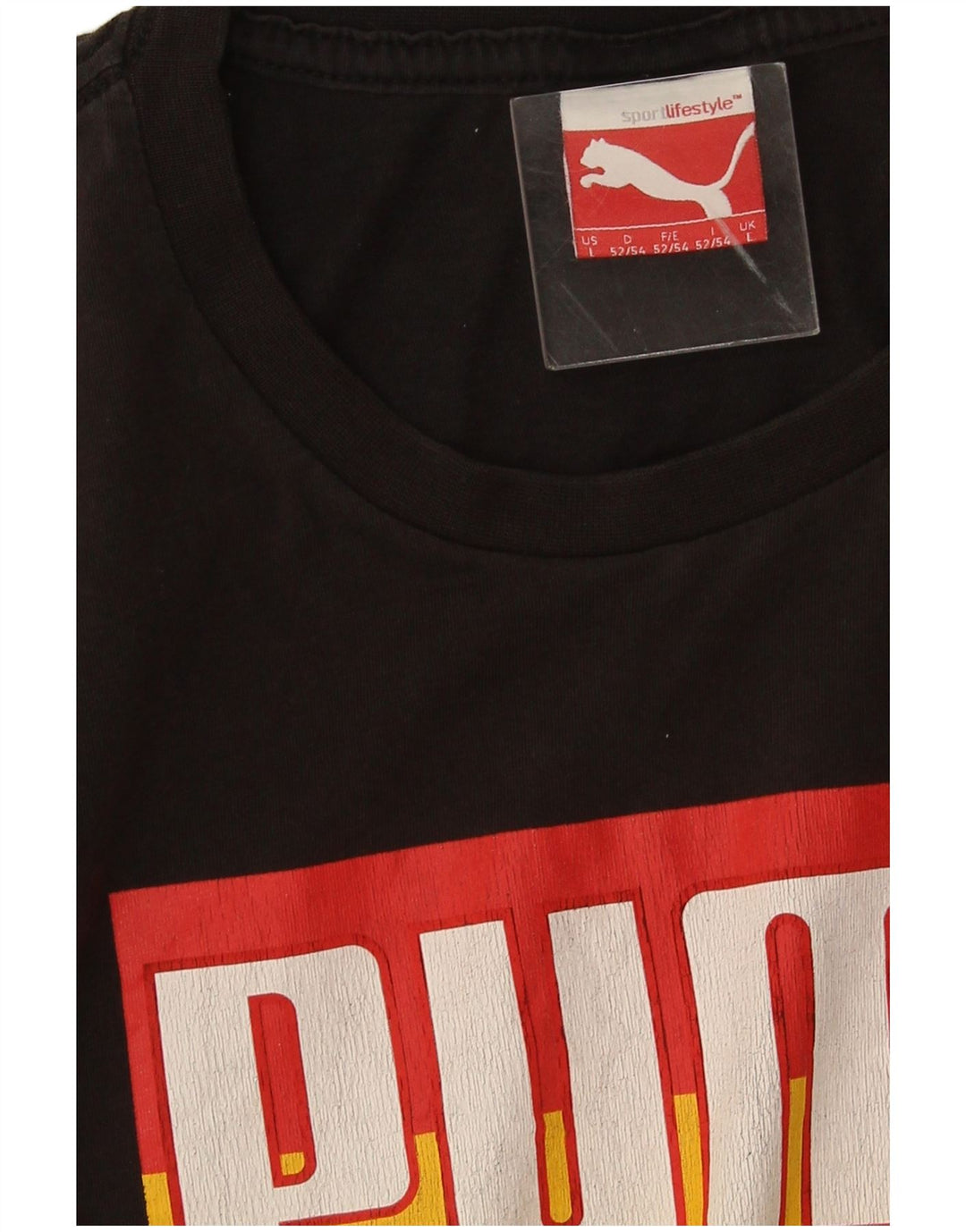 Ανδρικό γραφικό T-Shirt Puma Top Large Μαύρο