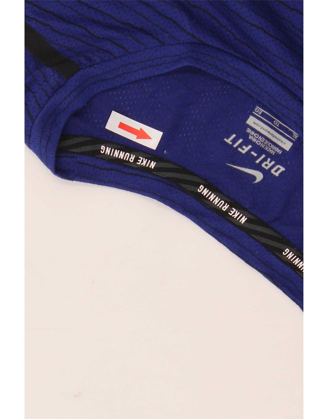 Ανδρικό T-shirt Nike Dri Fit Top XL Navy Blue ριγέ πολυεστέρας