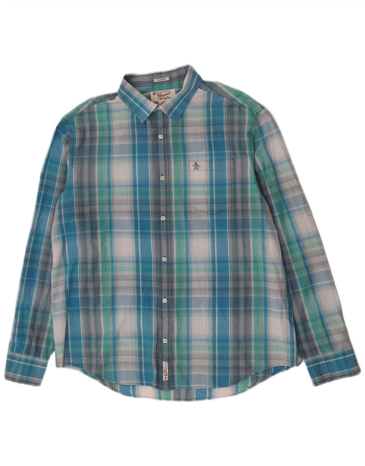 Ανδρικό πουκάμισο Penguin Classic Fit 2XL Blue Check