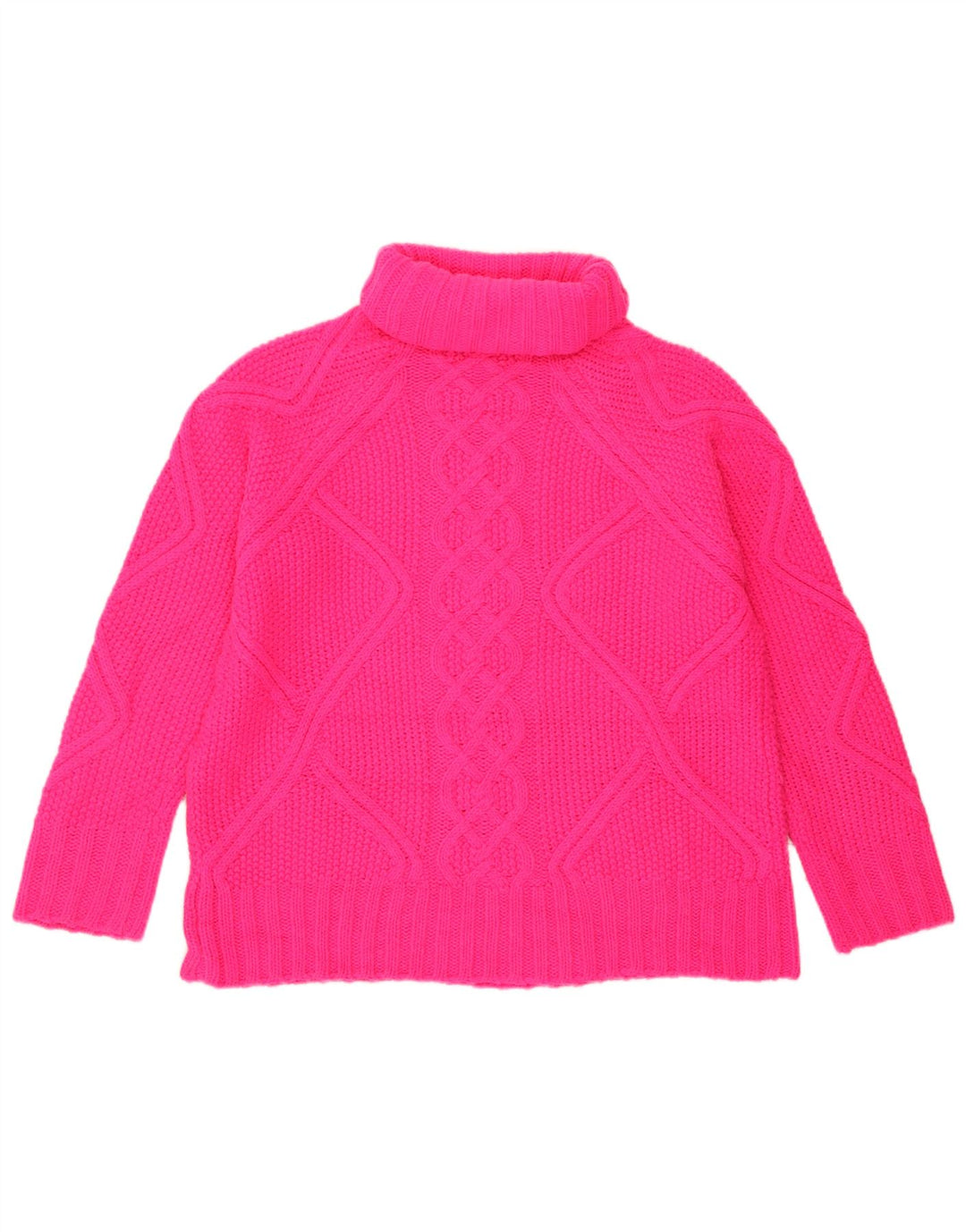 Oasis Γυναικείο πουλόβερ με ρολό λαιμόκοψη UK 10 Small Pink Acrylic