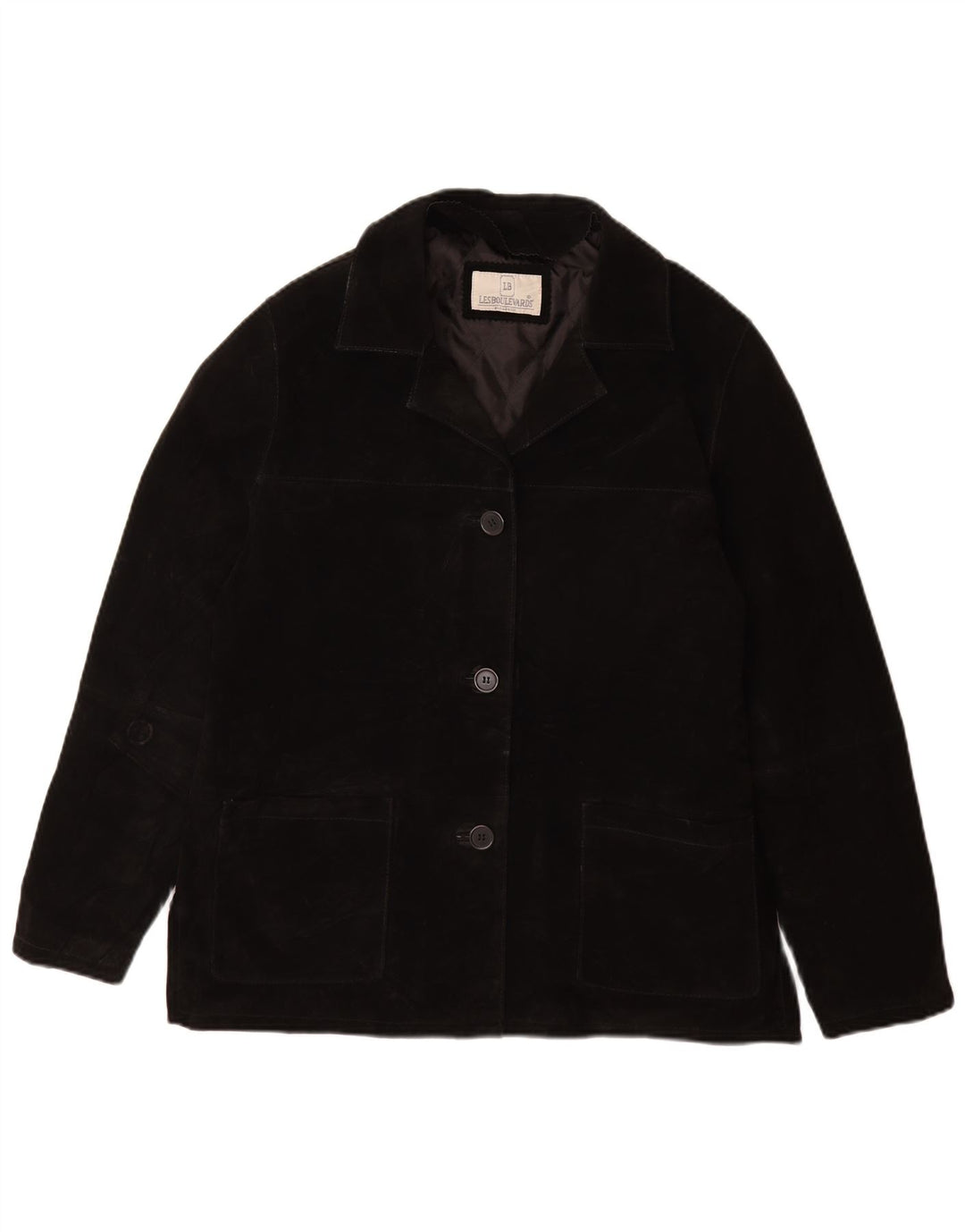 Les Boulevards Γυναικείο Suede Jacket EU 44 XL Μαύρο Δερμάτινο