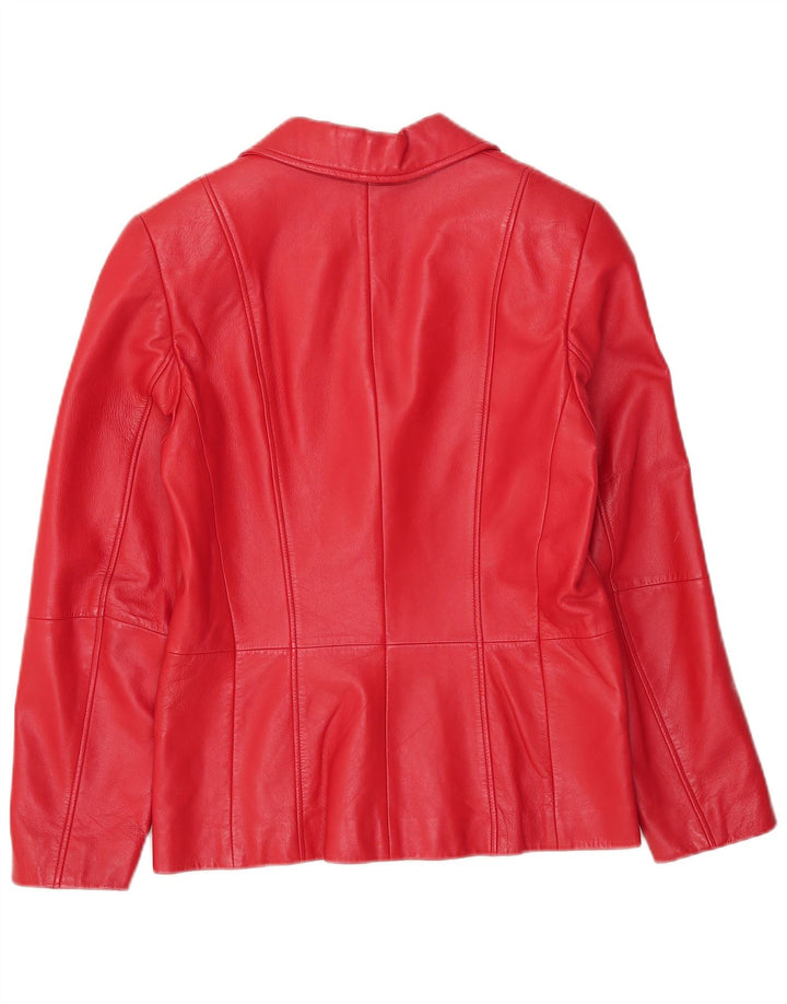 Gerry Weber Γυναικείο Δερμάτινο Μπουφάν UK 12 Μεσαίο Κόκκινο Δερμάτινο