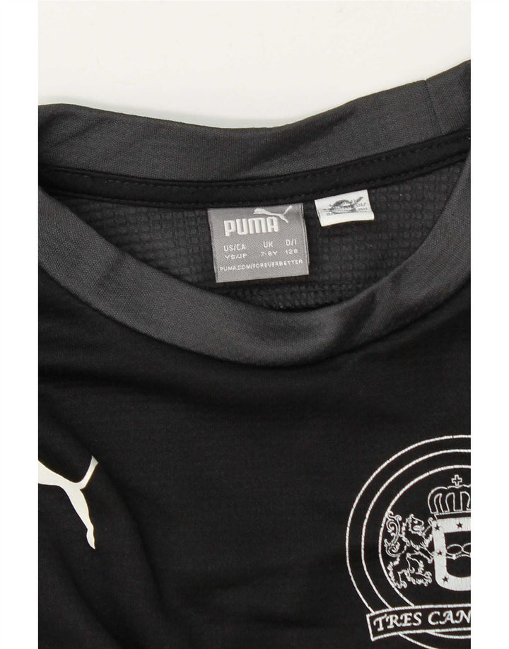 Puma Boys Graphic Top Μακρυμάνικο 7-8 ετών Μαύρο Colourblock