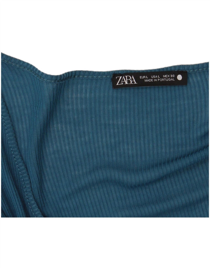 Zara γυναικείο τοπ μακρυμάνικο UK 14 μεγάλο μπλε