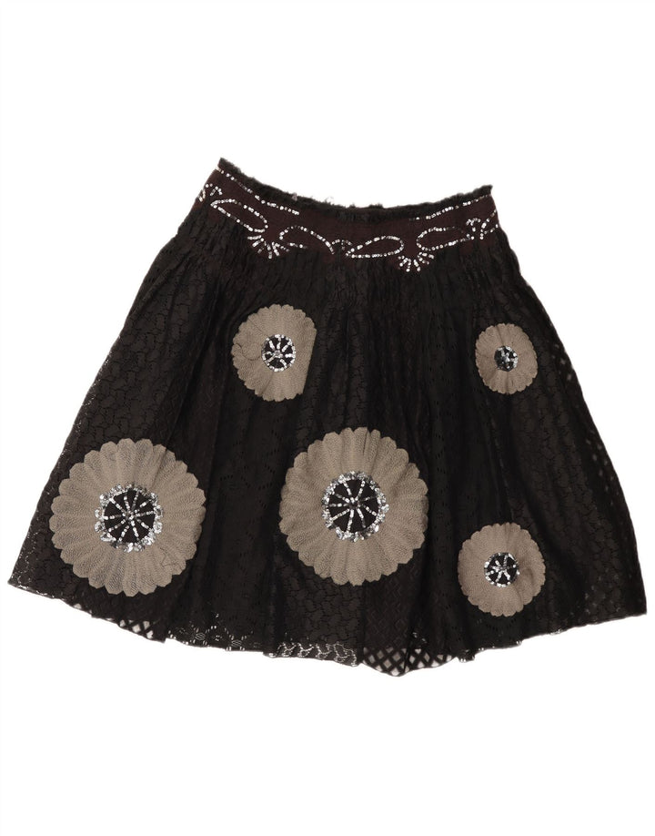 Stella Forest Γυναικεία φούστα Α-γραμμής EU 40 Medium W30 Μαύρο Floral Nylon