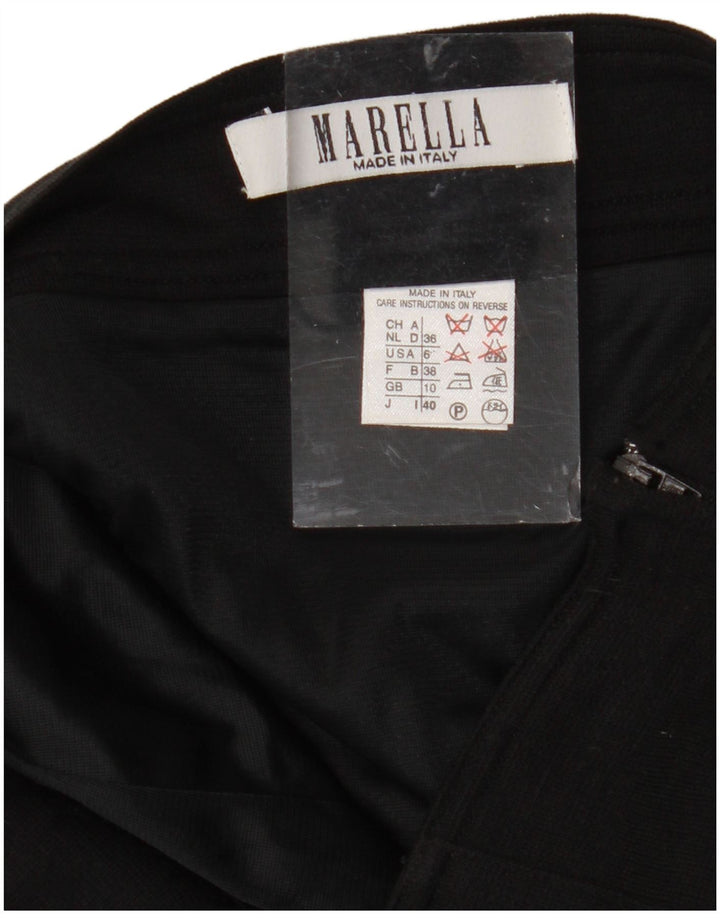 Γυναικεία Pencil Φούστα MARELLA UK 10 Small W28 Black Wool