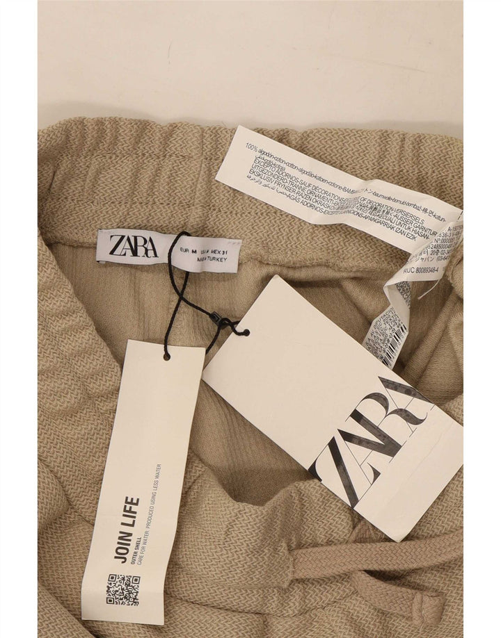 Zara Ανδρικό Σορτς Chino Μεσαίο W31 Μπεζ βαμβακερό