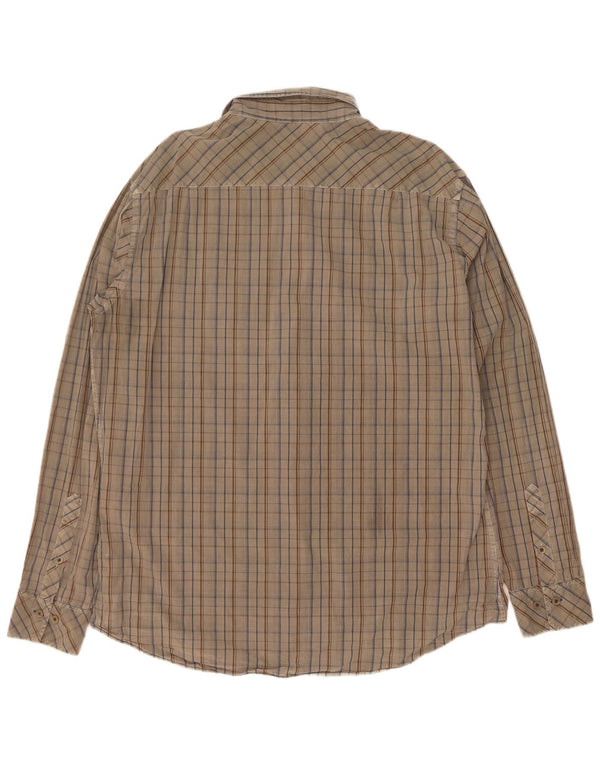 Ανδρικό πουκάμισο Marlboro Classics Regular Fit 2XL Χακί βαμβακερό