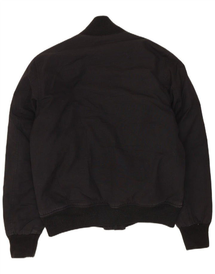 Woolrich Mens Bomber Windbreaker Jacket UK 36 Small Black Polyester
