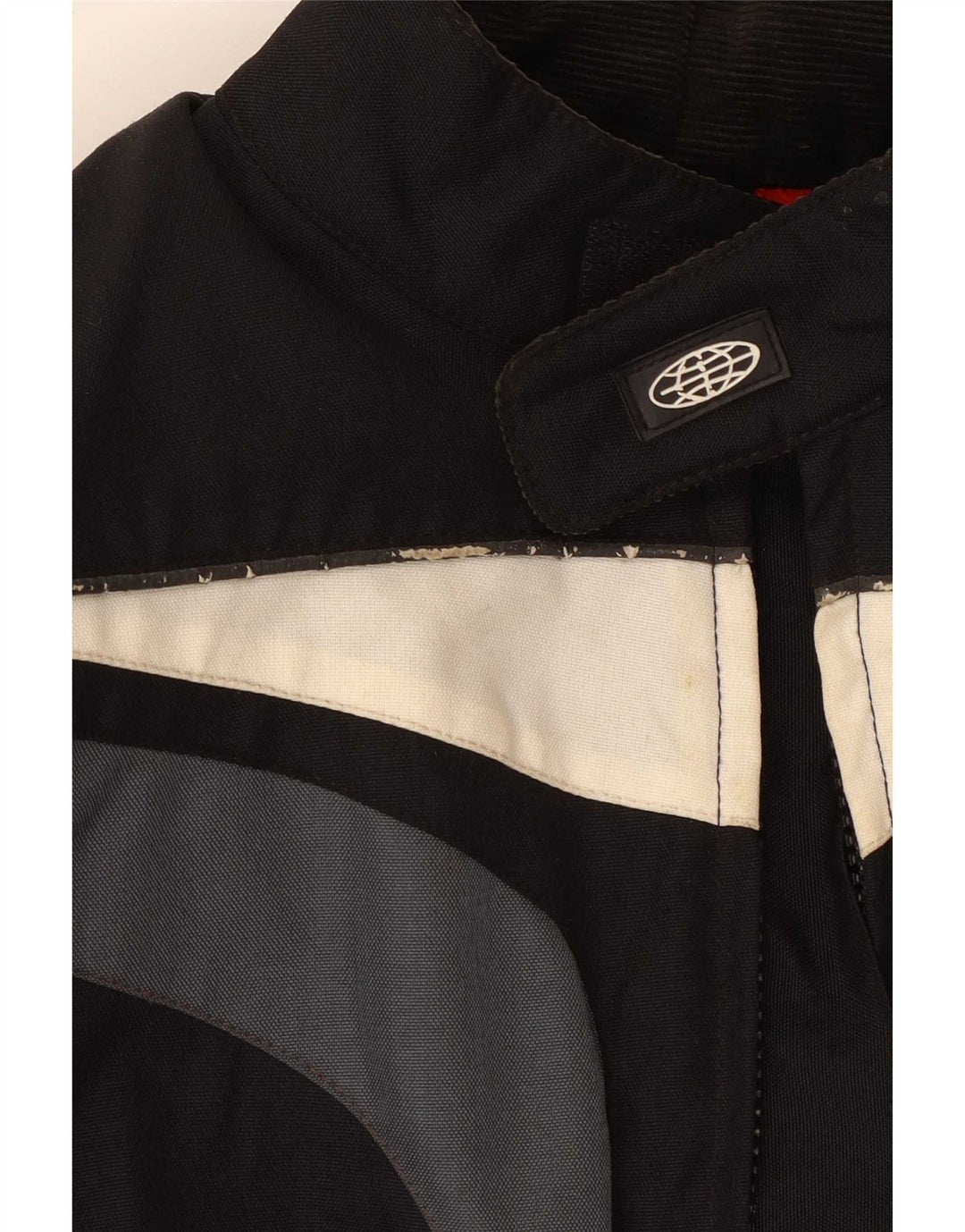 Vintage Ανδρικό Σακάκι Racer UK 36 Small Black Colourblock Polyamide