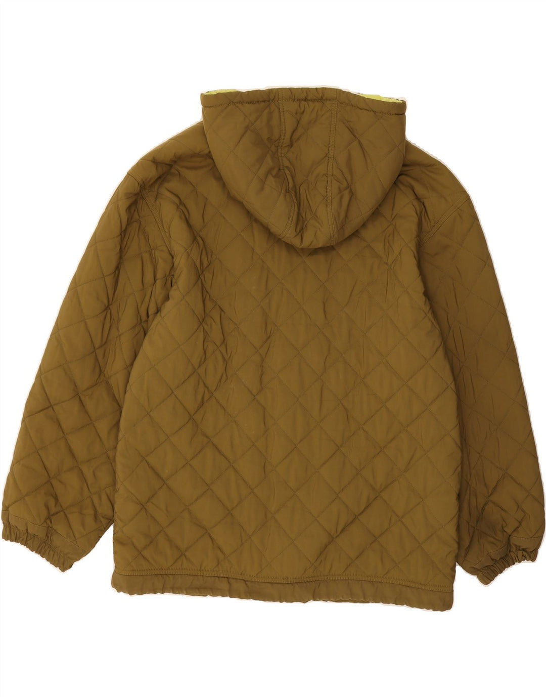 BELFE Mens Hooded Windbreaker Jacket UK 44 2XL Khaki Polyester Vintage Belfe and Second-Hand Belfe from Messina Hembry 
