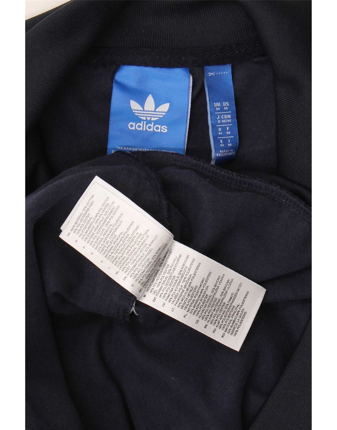 Ανδρική αθλητική φόρμα Adidas Top μπουφάν μεσαίο ναυτικό μπλε βαμβακερό