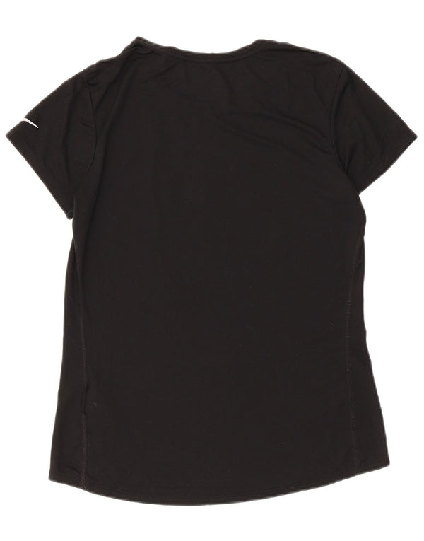 Γυναικείο γραφικό T-shirt Nike Dri Fit Top 12 μεσαίου μαύρου πολυεστέρα