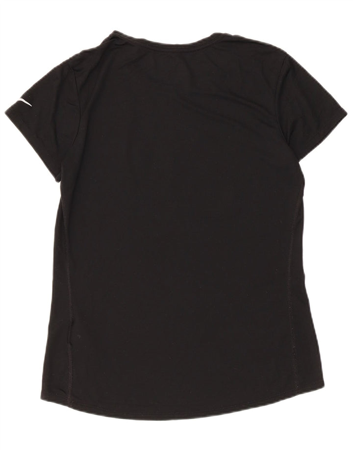 Γυναικείο γραφικό T-shirt Nike Dri Fit Top 12 μεσαίου μαύρου πολυεστέρα
