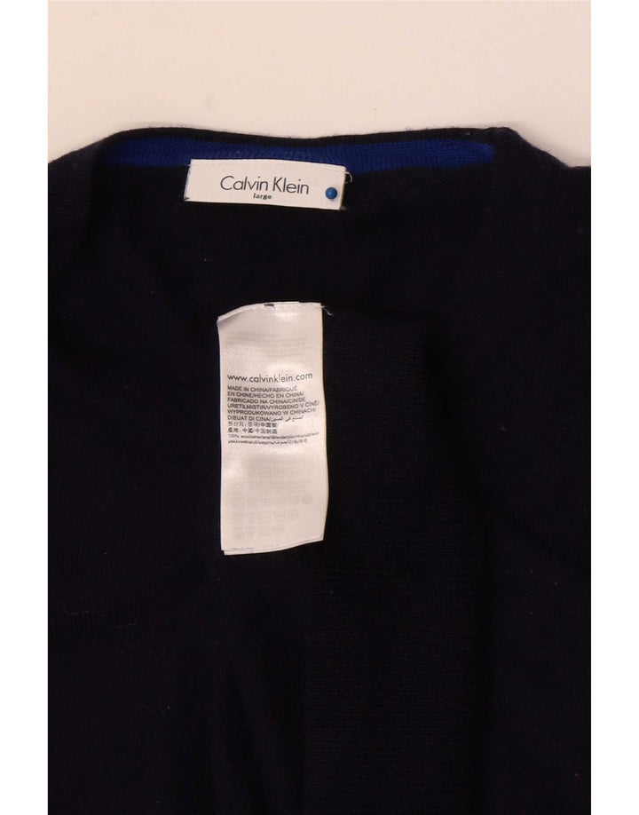 Calvin Klein Ανδρικό πουλόβερ με λαιμόκοψη μεγάλου μαλλί Navy