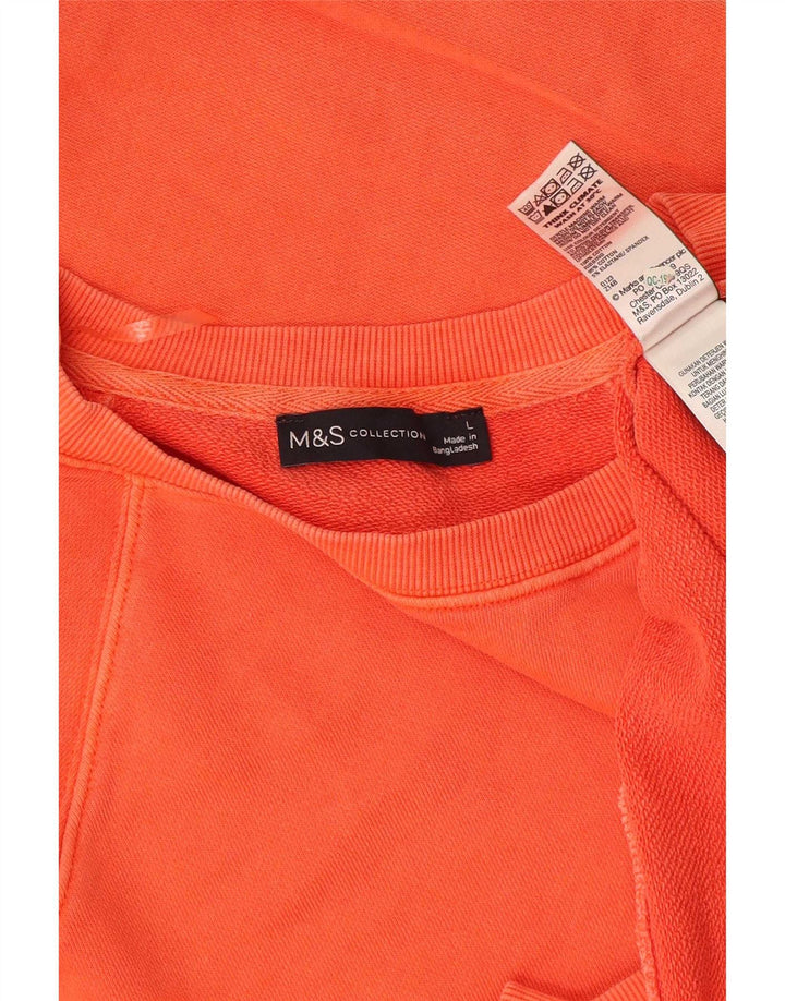 Ανδρικό φούτερ Marks & Spencer Jumper Μεγάλο Πορτοκαλί Βαμβακερό