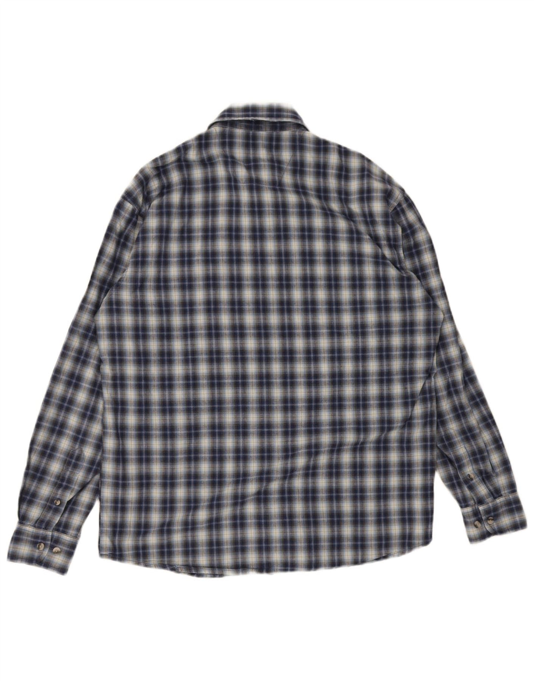 Ανδρικό πουκάμισο Wrangler με μεσαίο μπλε ναυτικό καρό βαμβακερό