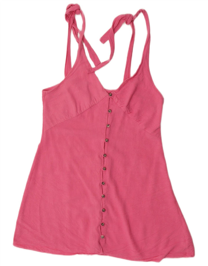 Γυναικεία αμάνικη μπλούζα Topshop Top UK 12 Medium Pink Viscose