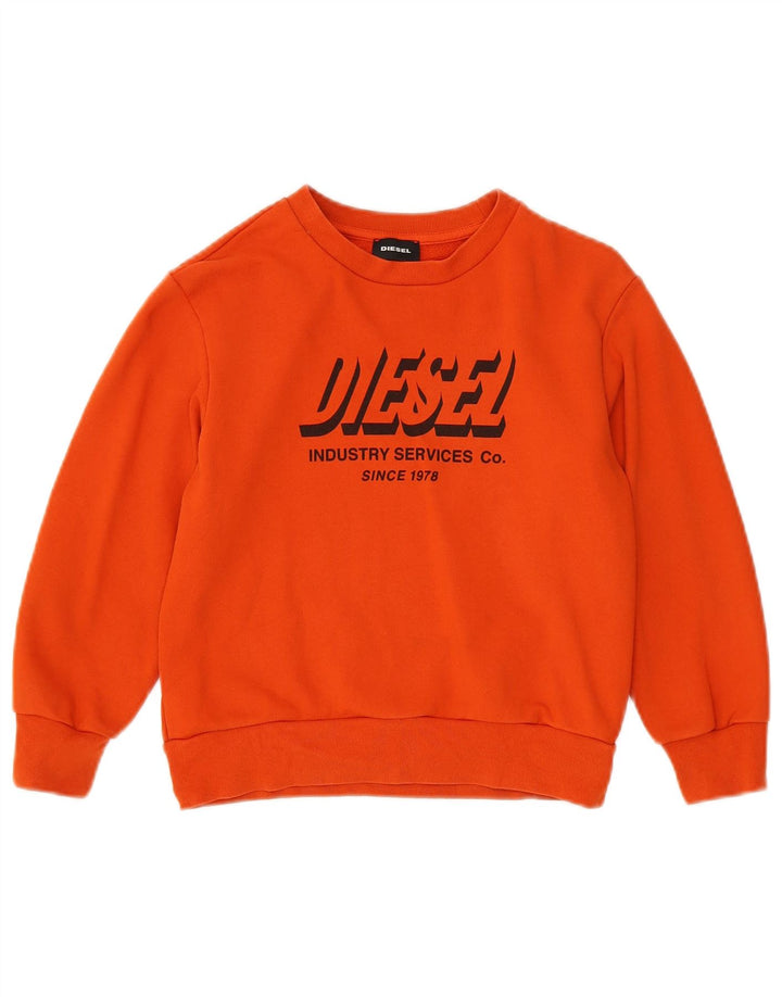 Diesel Boys Graphic Φούτερ Jumper 7-8 ετών Πορτοκαλί Βαμβακερό
