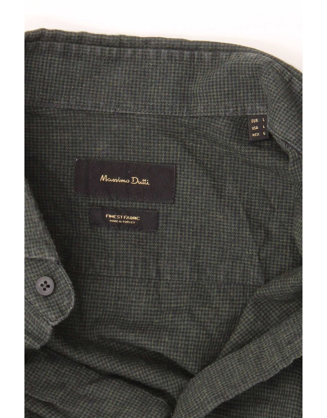 Ανδρικό πουκάμισο Massimo Dutti σε μεγάλο πράσινο