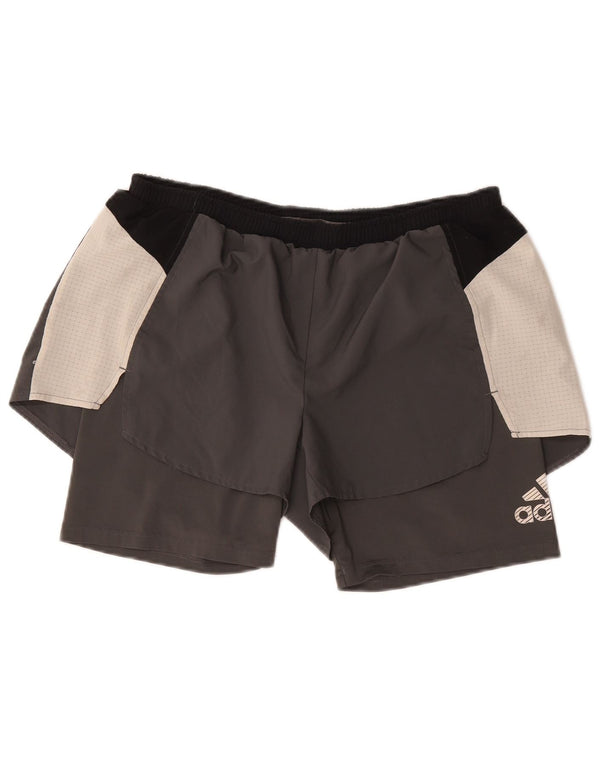 Adidas Γυναικείο Aeroready αθλητικό σορτς UK 16/18 Large Grey Colourblock