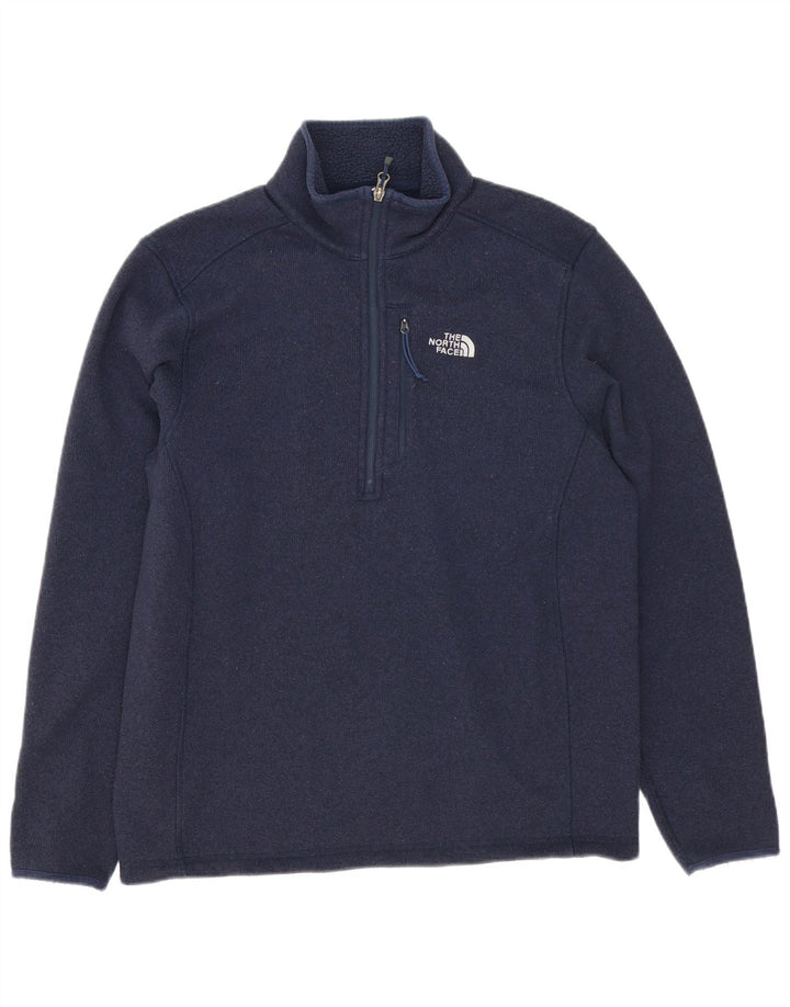 Ανδρικό πουλόβερ με φερμουάρ North Face με μεσαίο μπλε πολυεστέρα
