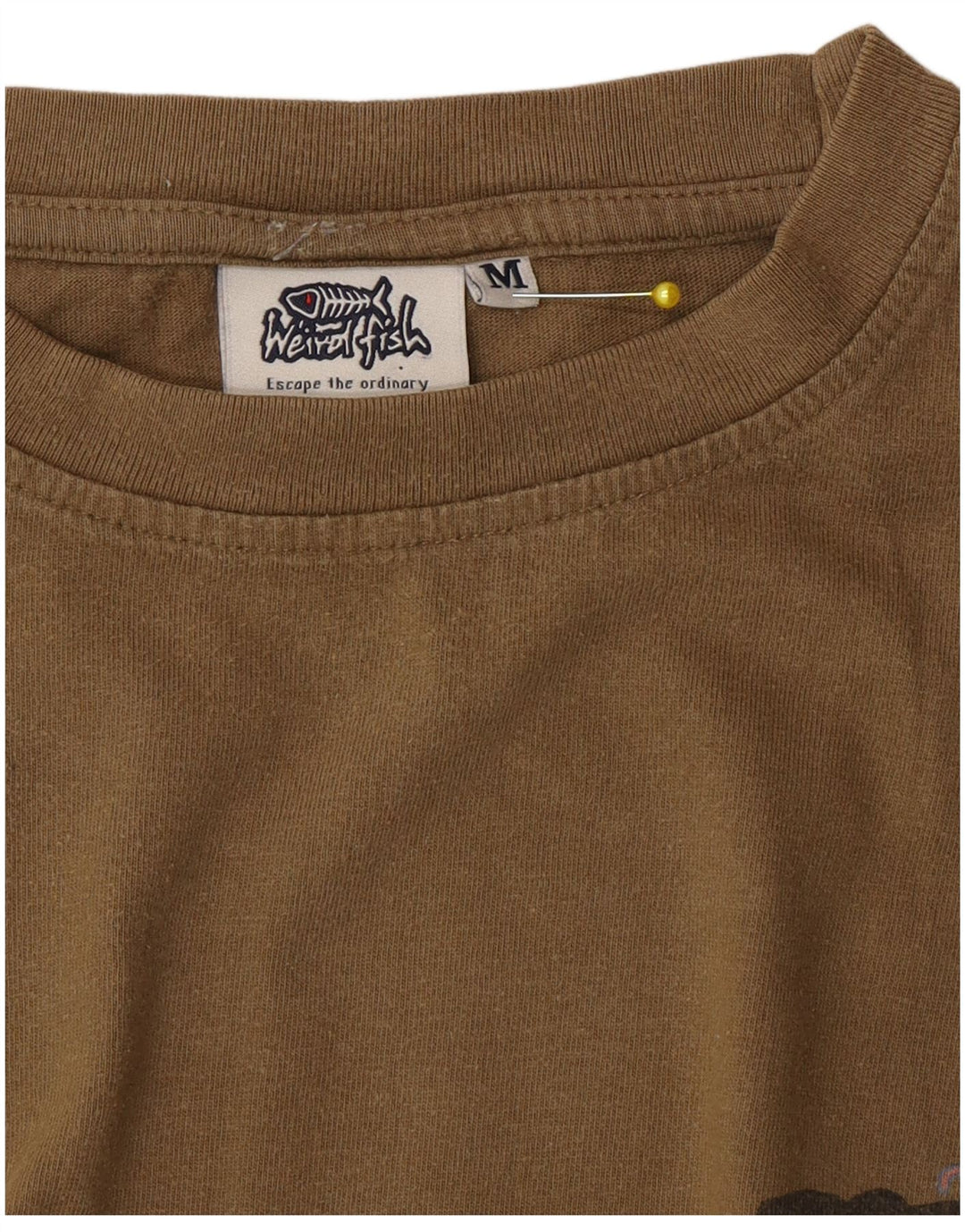 Ανδρικό γραφικό μπλουζάκι Weird Fish Top Medium Khaki