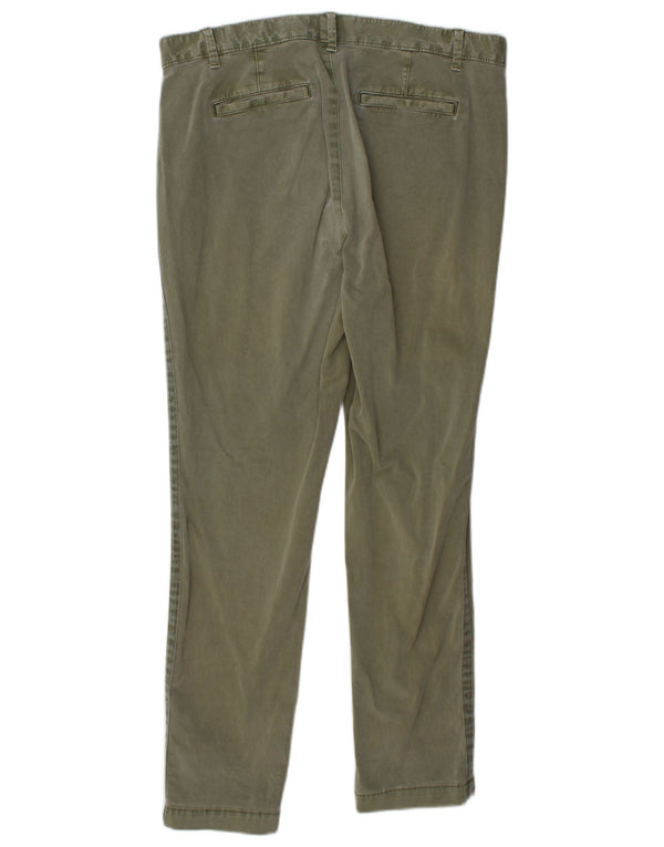 Gap Womens Girlfriend Slim Fit Chino Παντελόνι US 10 Large W34 L29 Green