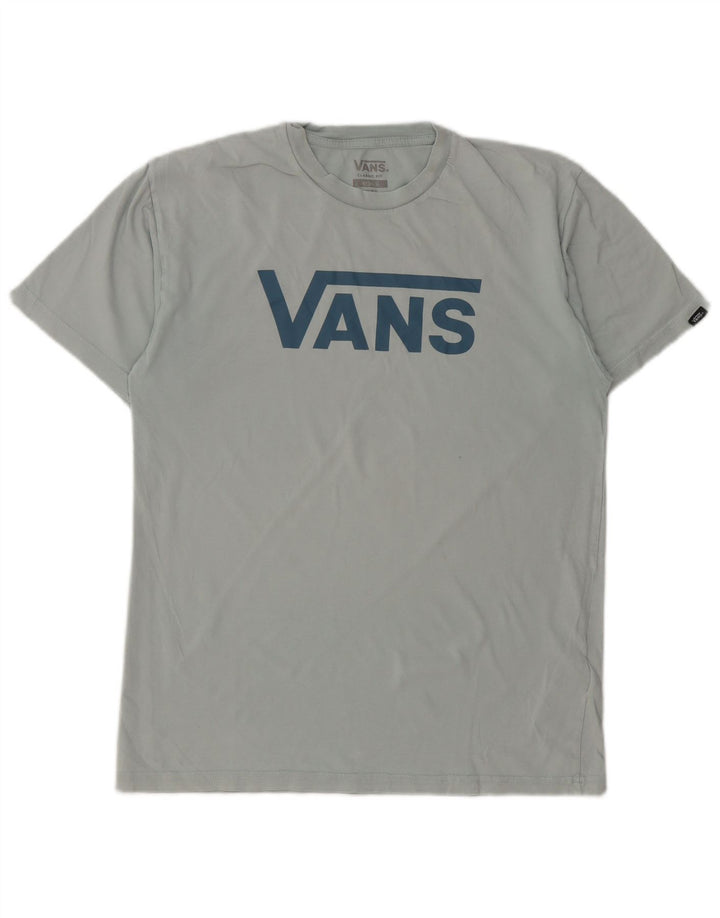 Ανδρικό γραφικό μπλουζάκι Vans Classic Fit Top από μεσαίο μπλε βαμβακερό