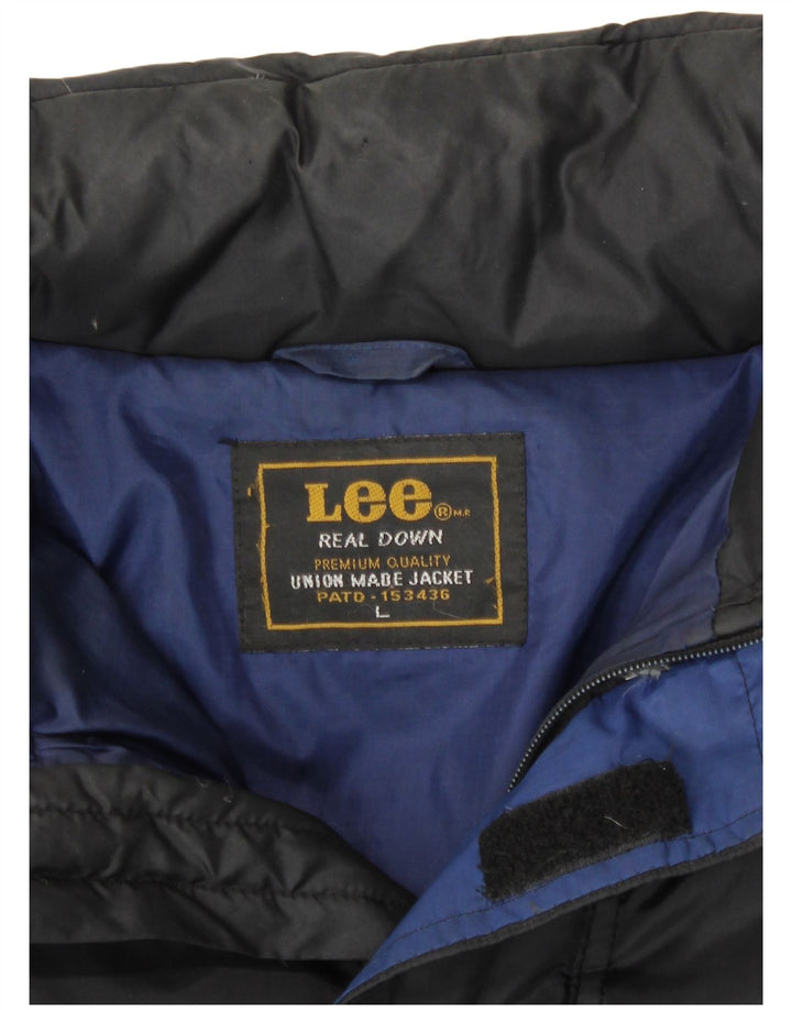 Lee Ανδρικό μπουφάν UK 40 Large Black Polyester