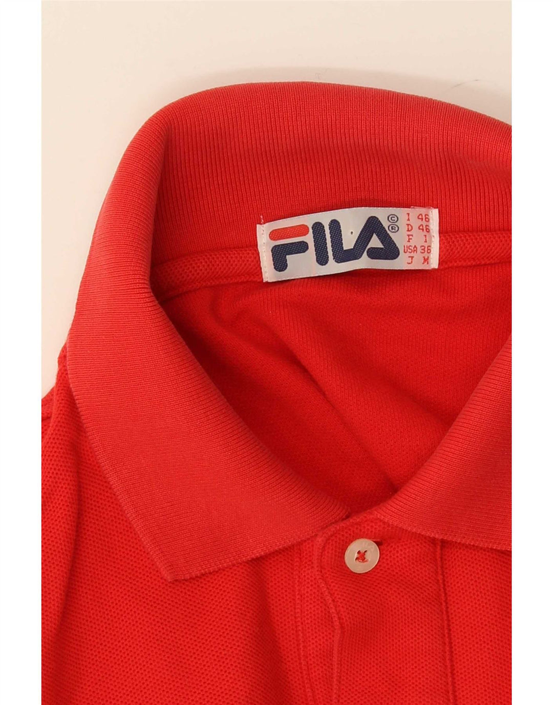 Fila Ανδρικό μακρυμάνικο μπλουζάκι πόλο IT 46 Small κόκκινο