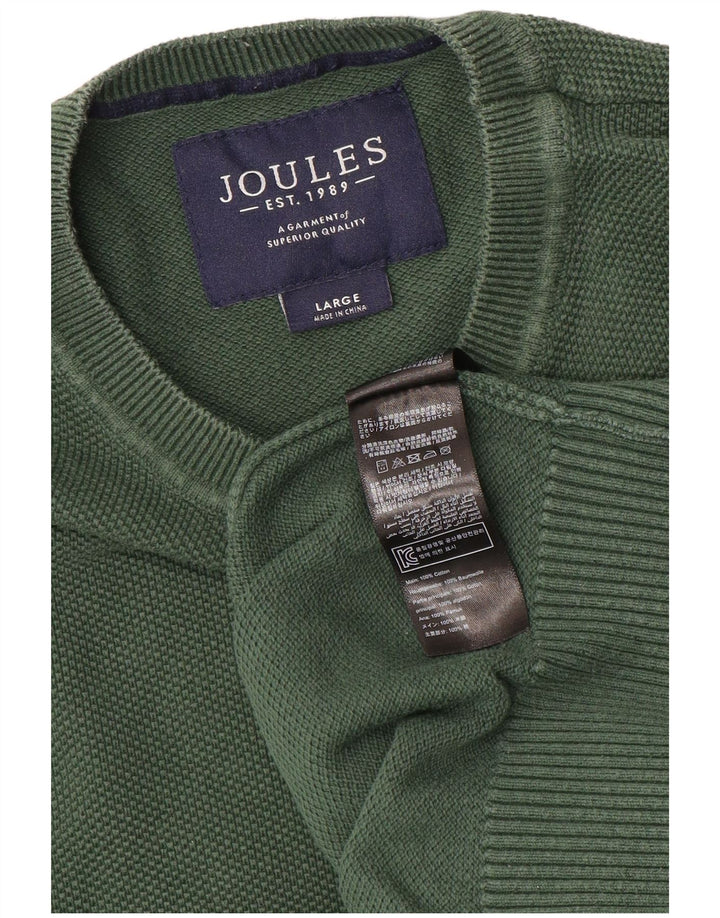 Joules Ανδρικό πουλόβερ με λαιμόκοψη, μεγάλο πράσινο βαμβακερό
