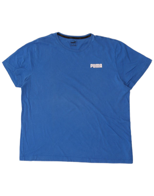 Puma Mens T-Shirt Top XL Blue Cotton