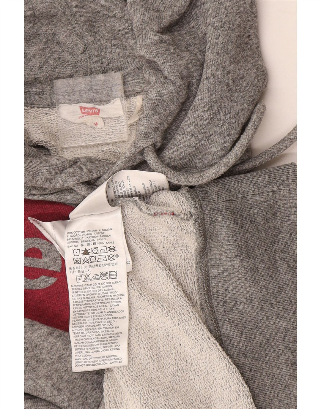 Ανδρικό γραφικό κουκούλα Levi's Βαμβακερό μεσαίο γκρι