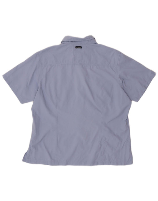 Γυναικείο κοντομάνικο πουκάμισο COLUMBIA UK 18 XL Purple Nylon