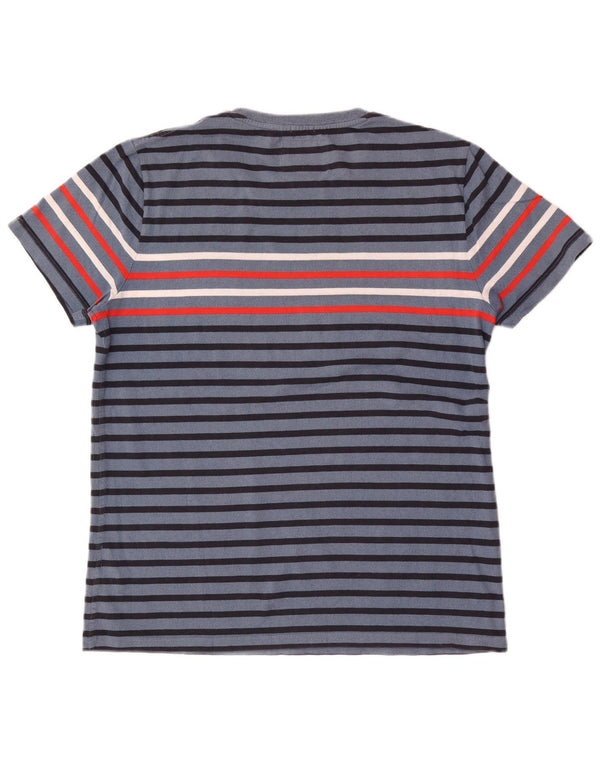 Superdry Ανδρικό T-Shirt Top 2XL Μπλε ριγέ βαμβακερό