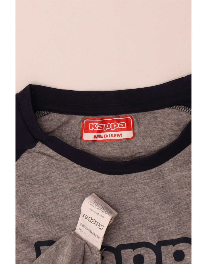 Ανδρικό γραφικό μπλουζάκι Kappa Top Medium Grey Colourblock Βαμβακερό