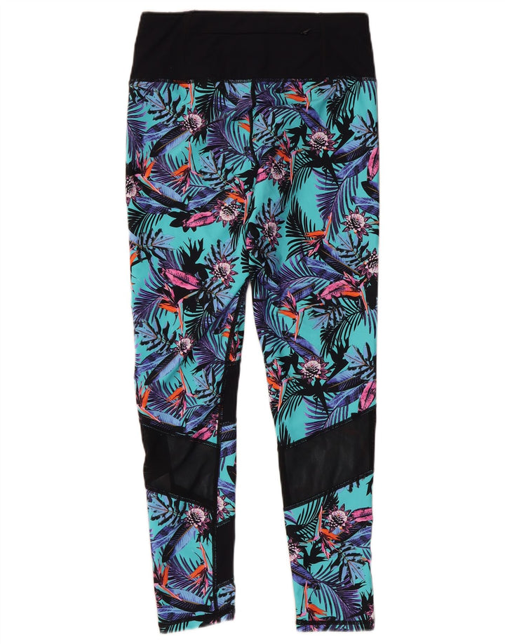 Superdry Γυναικεία γραφικά Crop κολάν UK 12 Medium πολύχρωμα Floral