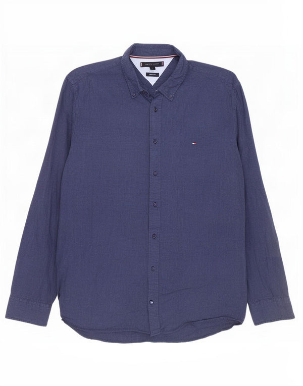 Tommy Hilfiger Ανδρικό πουκάμισο κανονικής εφαρμογής XL Navy Blue βαμβακερό