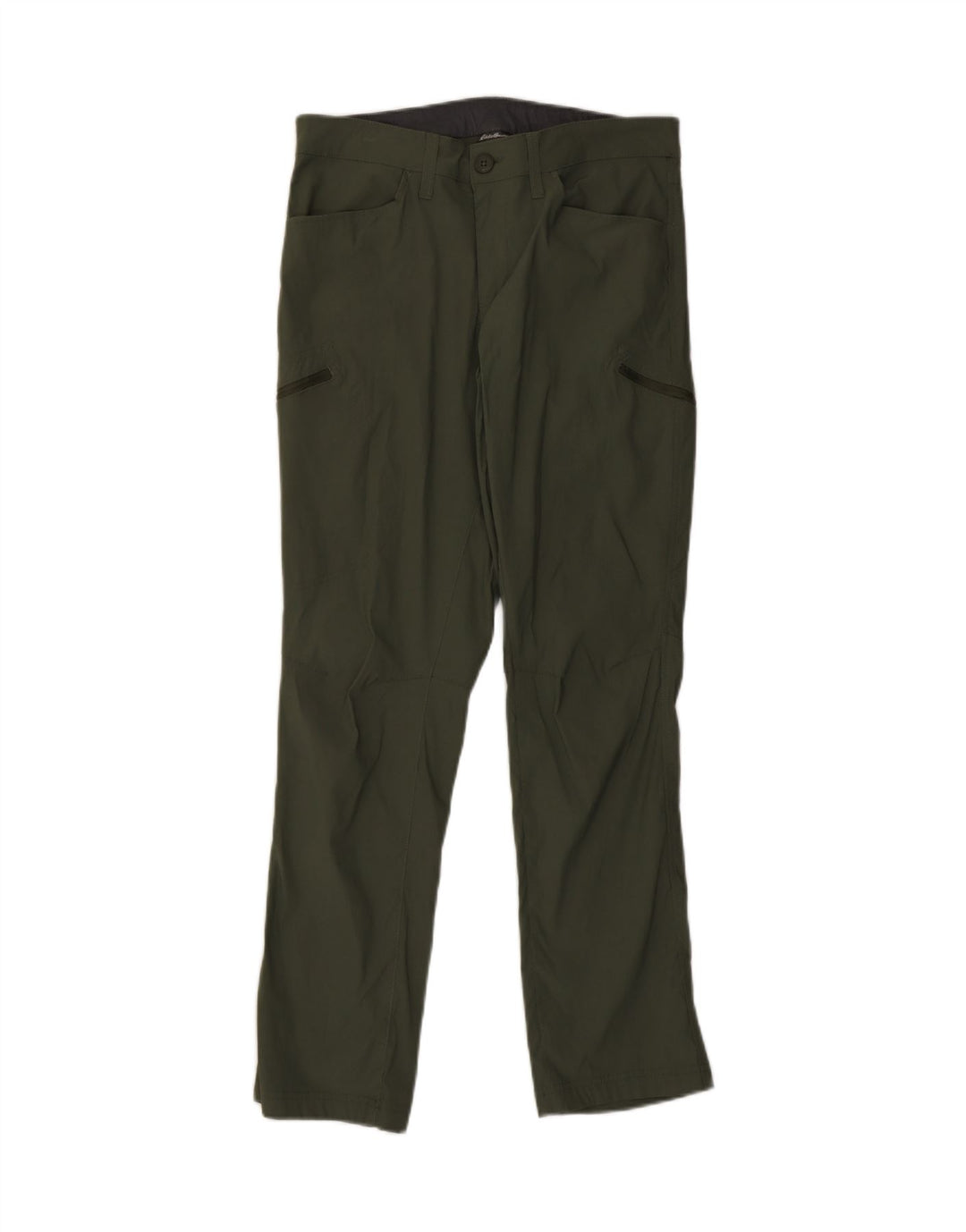 EDDIE BAUER Womens Straight Cargo Trousers W32 L32 Green Nylon Vintage Eddie Bauer and Second-Hand Eddie Bauer from Messina Hembry 
