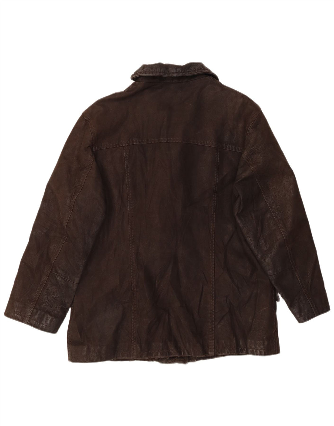 RELISH Γυναικείο Δερμάτινο Μπουφάν IT 46 Μεγάλο Καφέ Δερμάτινο