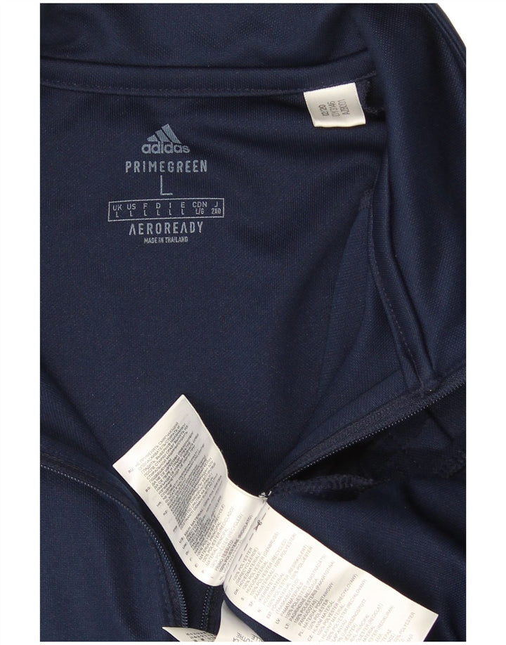 Adidas Ανδρική φόρμα πουλόβερ με φερμουάρ Aeroready Top Large Navy Blue