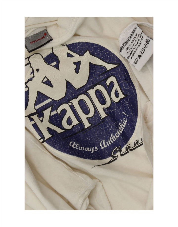 Ανδρικό γραφικό μπλουζάκι Kappa Top από μεσαίο λευκό βαμβακερό