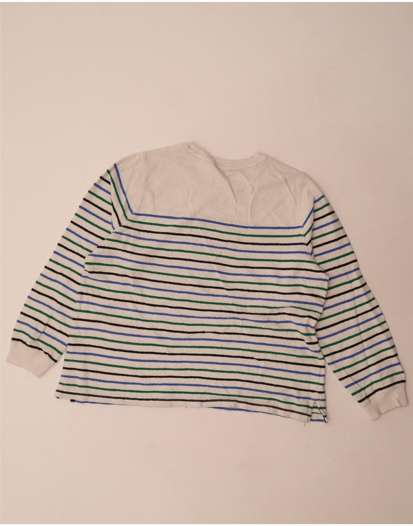 Marks & Spencer Γυναικείο μακρυμάνικο UK 18 XL Λευκό βαμβακερό ριγέ