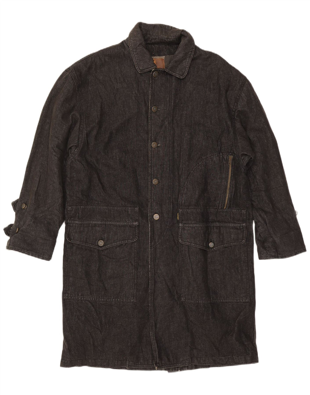 Trussardi Ανδρικό τζιν παλτό UK 40 Large Navy Blue Cotton