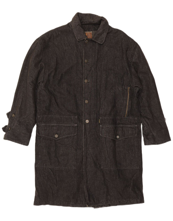 Trussardi Ανδρικό τζιν παλτό UK 40 Large Navy Blue Cotton