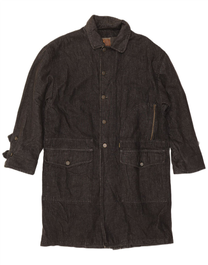 Trussardi Ανδρικό τζιν παλτό UK 40 Large Navy Blue Cotton