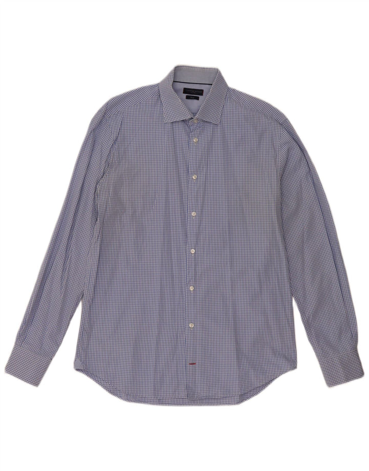 Ανδρικό πουκάμισο Tommy Hilfiger Tailored Fit Fitted Size 41 16 Large Blue Gingham