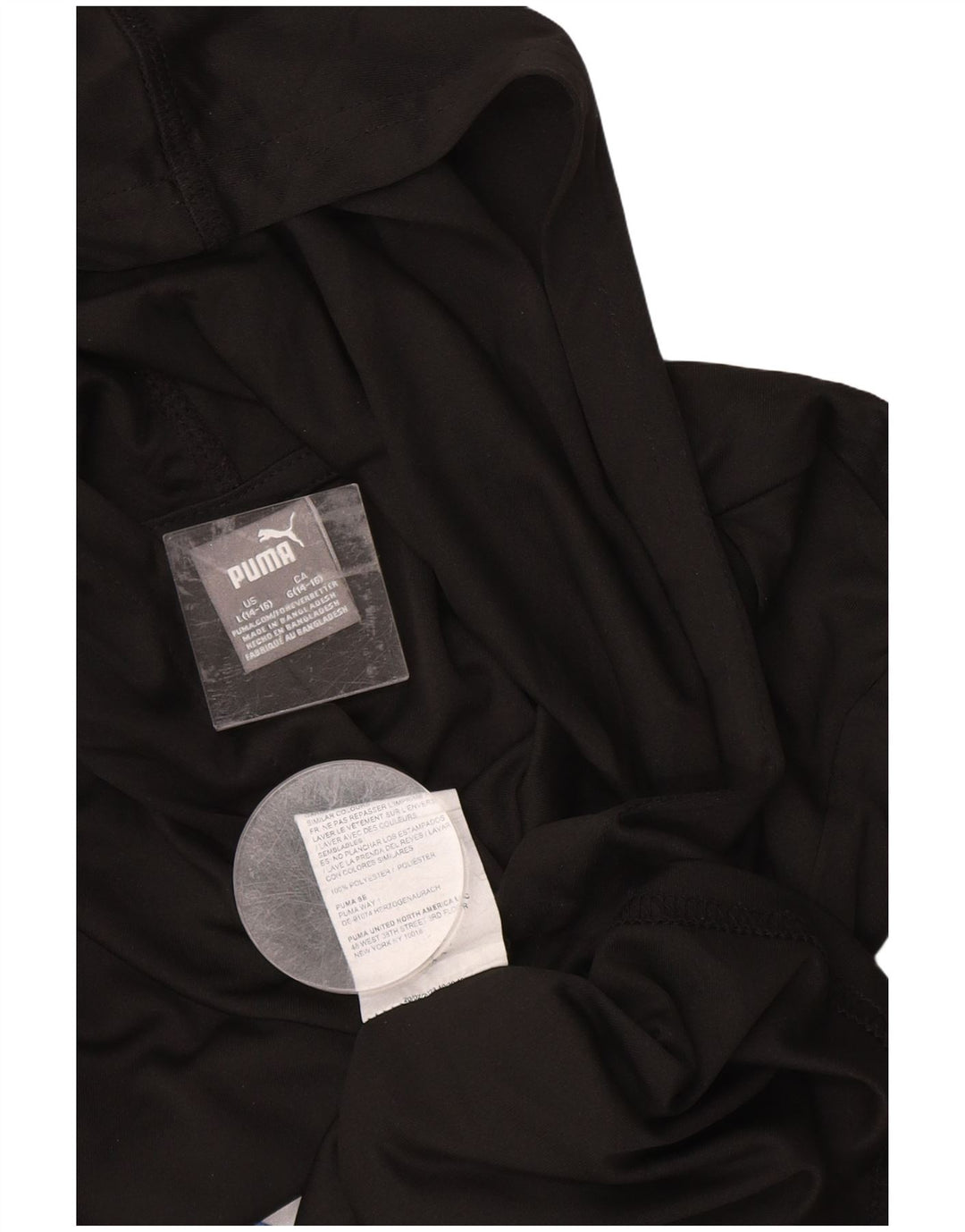 PUMA Boys με κουκούλα γραφικό μακρυμάνικο 14-15 ετών μεγάλο μαύρο πολυεστέρα